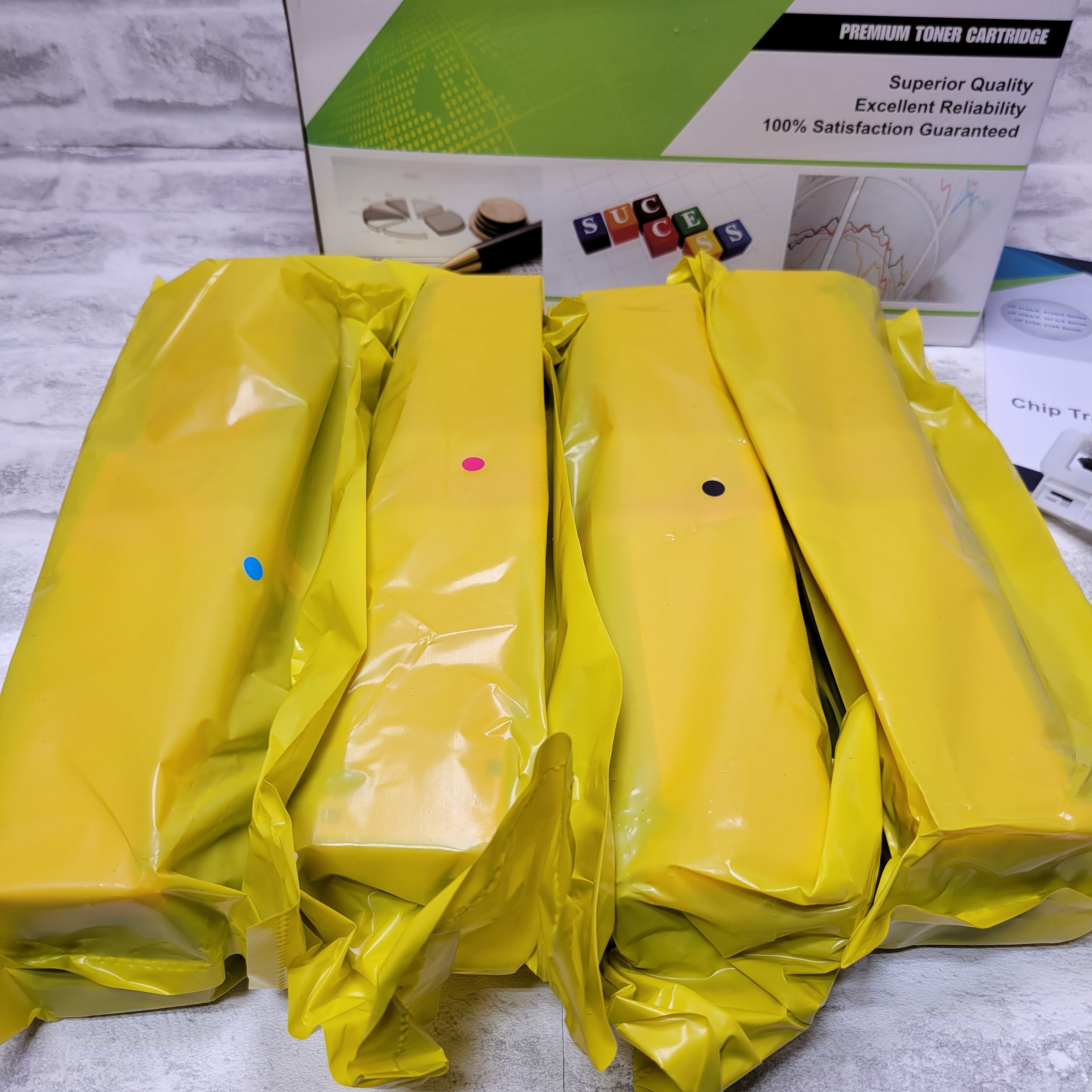 4 Pack Toner For 206A Color Laser Jet Pro, C,Y,M,Blk (7674186137838)